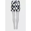 Mini skirt with branded patches