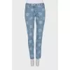 Skinny polka dot jeans