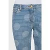 Skinny polka dot jeans