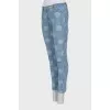 Skinny polka dot jeans