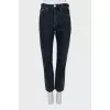 Blue tapered fit jeans