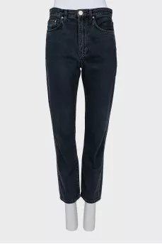 Blue tapered fit jeans