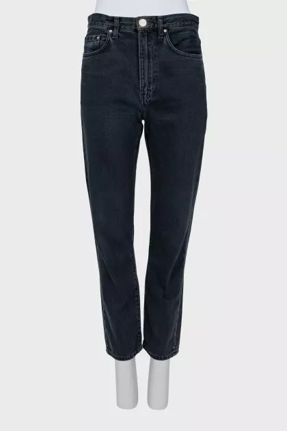Blue tapered fit jeans