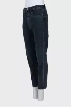 Blue tapered fit jeans