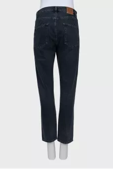 Blue tapered fit jeans