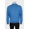 Men's Blue Cashmere and Silk Jumper
