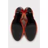 Leather embossed heeled sandals
