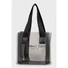 Transparent rubber bag