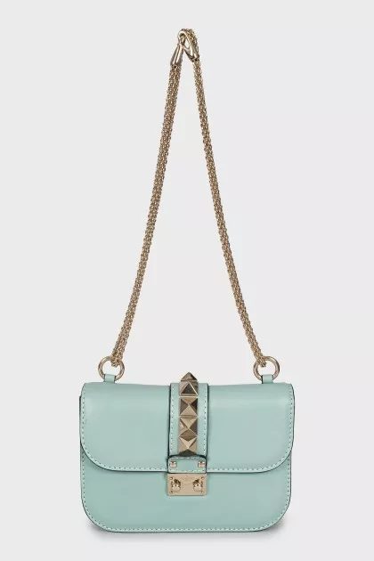 Rockstud Glam Lock leather bag