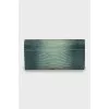 Green leather clutch