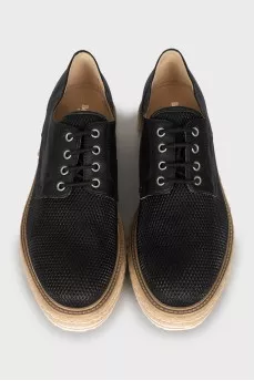 Leather platform shoes