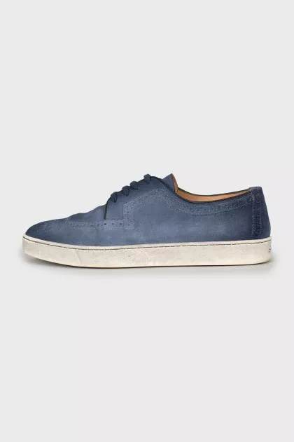 Men's suede lace-up shoes