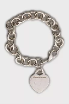 Silver bracelet with pendant