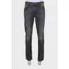Men's distressed grey jeans