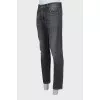 Men's distressed grey jeans