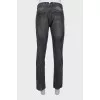 Men's distressed grey jeans