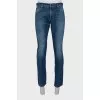 Men's blue distressed jeans