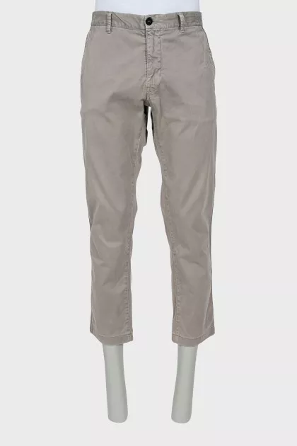 Men's straight trousers in gray