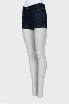 Dark blue denim shorts