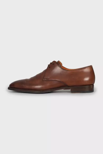 Men's brown leather shoes