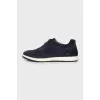 Men's blue suede sneakers