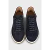 Men's blue suede sneakers