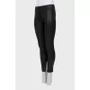 Leather pants with side zip