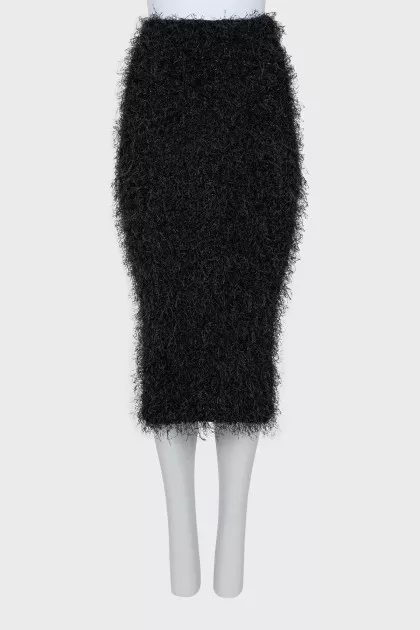 Straight skirt with pile