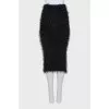 Straight skirt with pile