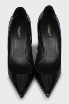 Black patent leather shoes