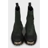Chelsea boots in suede and leather