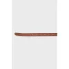 Leather belt with gold buckle