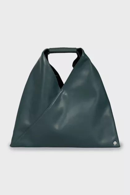 Green leather bag