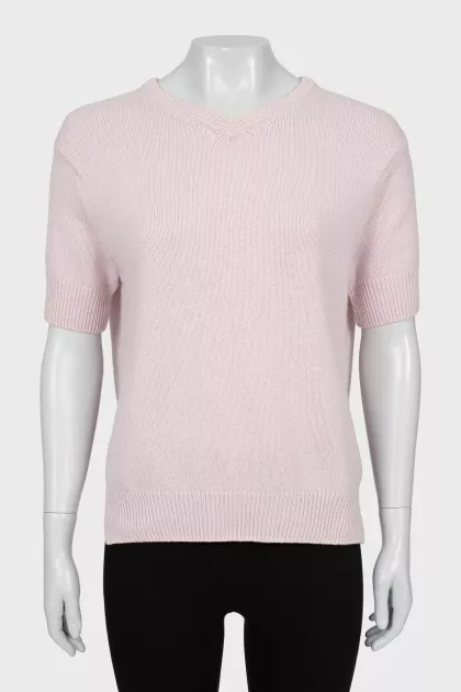 Knitted cashmere t-shirt