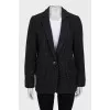 Wool jacket with button