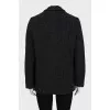 Wool jacket with button