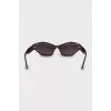 Sunglasses with logo frame