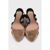 Suede heeled sandals