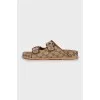Men's flip flops with signature print