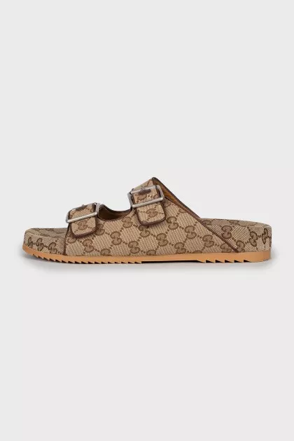 Men's flip flops with signature print