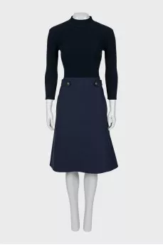 Fitted blue dress