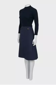 Fitted blue dress