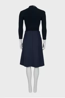Fitted blue dress