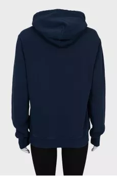 Blue hoodie with print