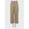 Brown high waist trousers