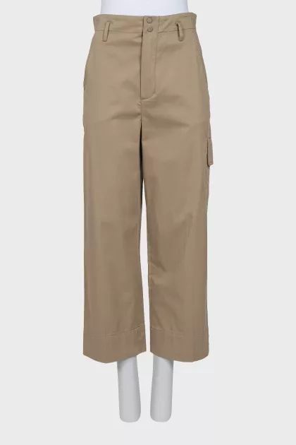 Brown high waist trousers