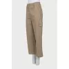 Brown high waist trousers