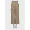 Brown high waist trousers