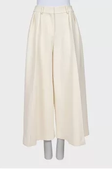 Wide leg white pants