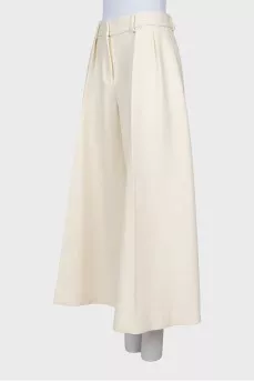 Wide leg white pants